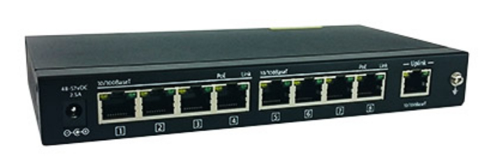 8 Port Network Switch with Uplink Port