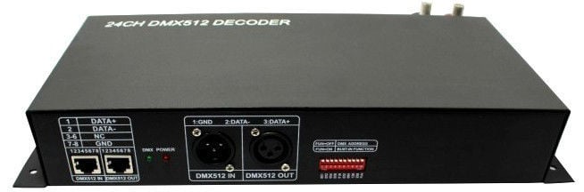 24-Channel DMX Decoding Controller/Driver with 8x RGB Outs