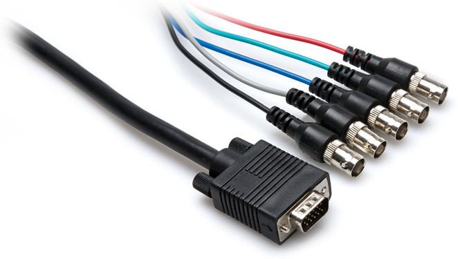 DE15 to BNCF 3-Foot VGA Video Breakout Cable