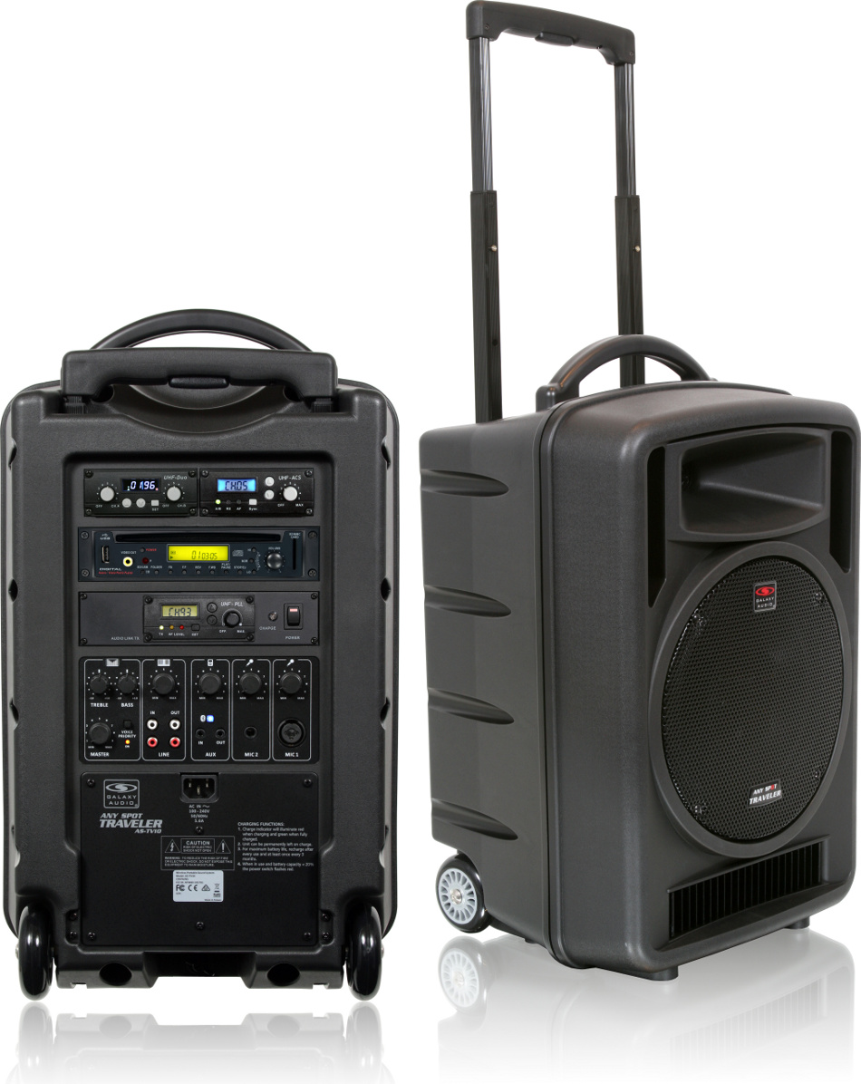 PA System,Traveler 10, w/ CD Player, Lav Mic