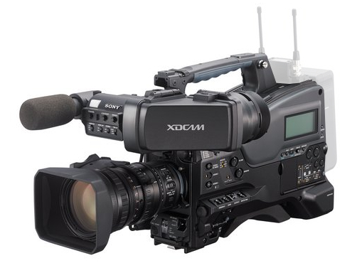 Three 1/2-inch Type Exmor CMOS XDCAM Camcorder with 16x Zoom HD Lens plus CBK-CE01 50-pin Interface
