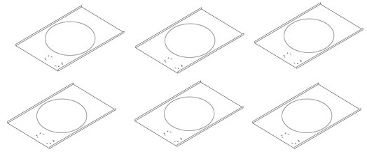 6 Pack of Ceiling Tile Bridges for Bass Loudspeakers