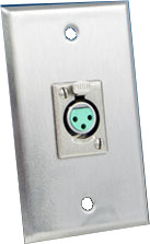 1 Gang 1 E/EH Connector Hole Wallplate in Stainless Steel