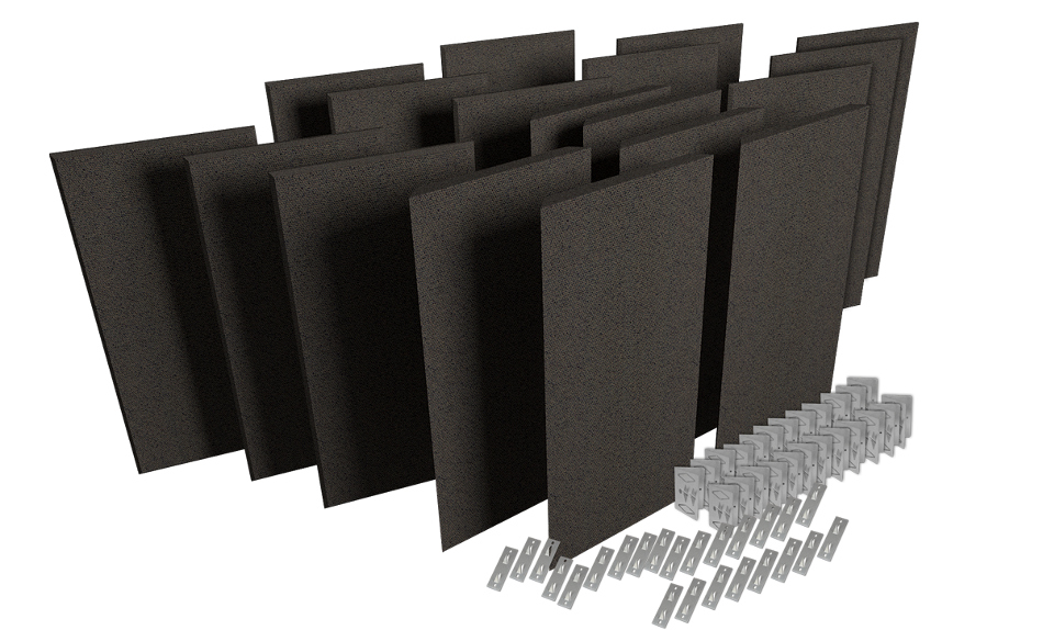 Acoustic Panel Room Treatment System in Obsidian