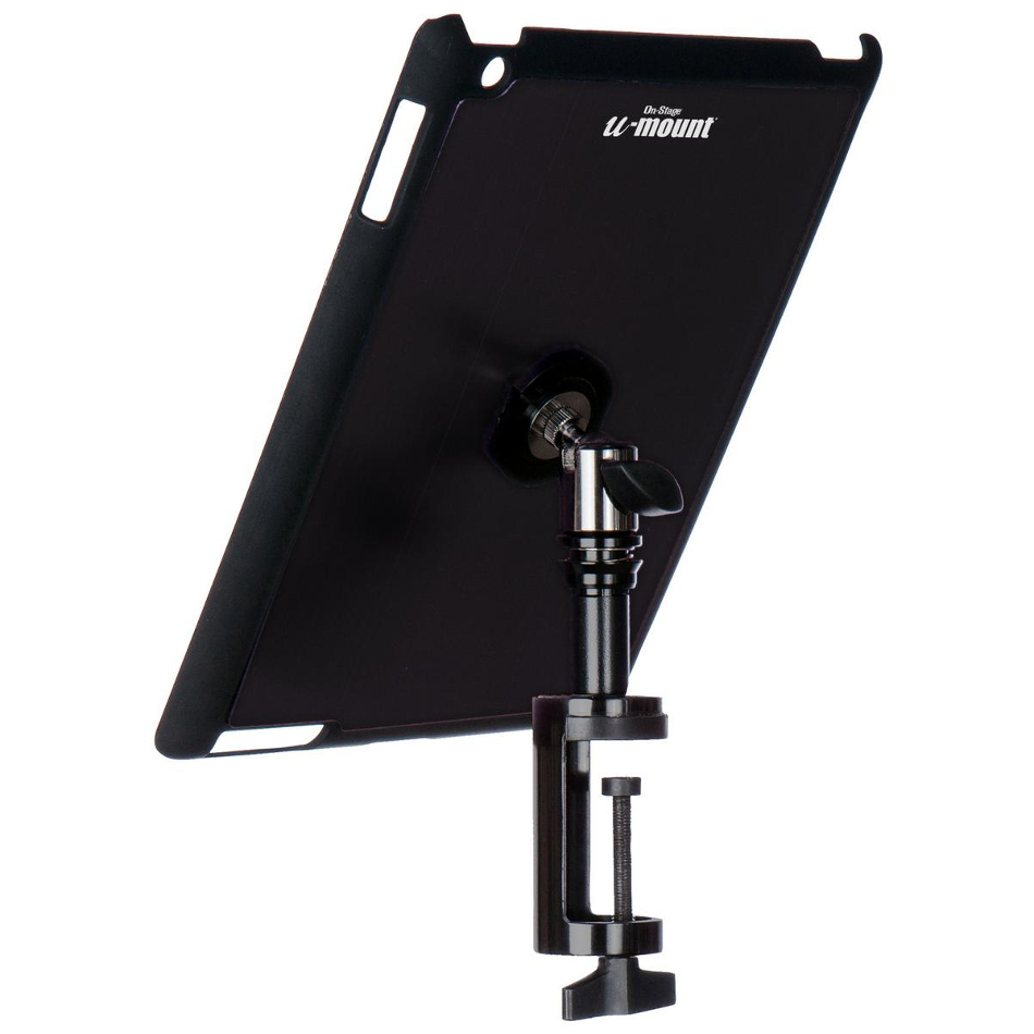 Snap-On iPad Cover/Mount for Table Edges with u-mount in Black