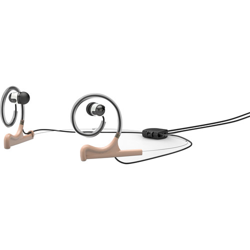 d:fine Dual In-Ear Broadcast Headset Mount, Beige, Dual-Ear