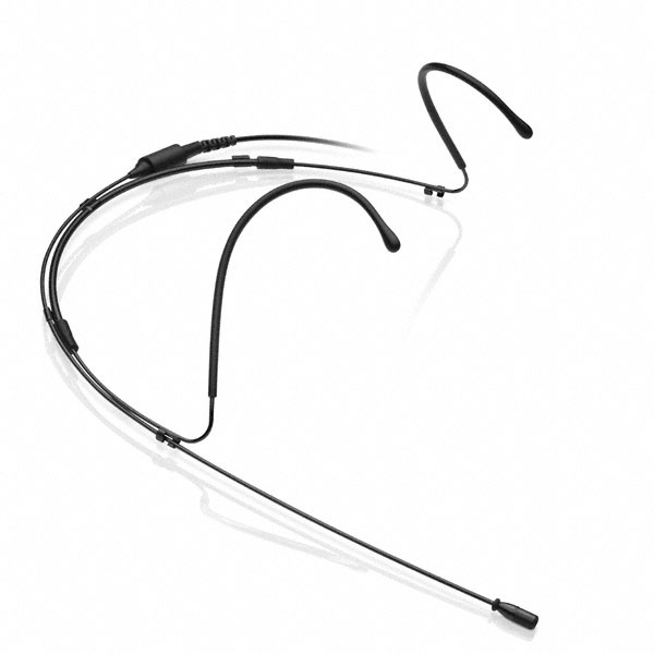 Headworn Microphone, Dual Earhook, Black