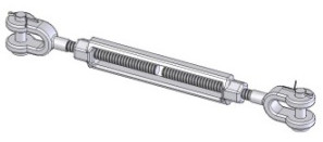 5/16"x4.5" Jaw to Jaw Turnbuckle