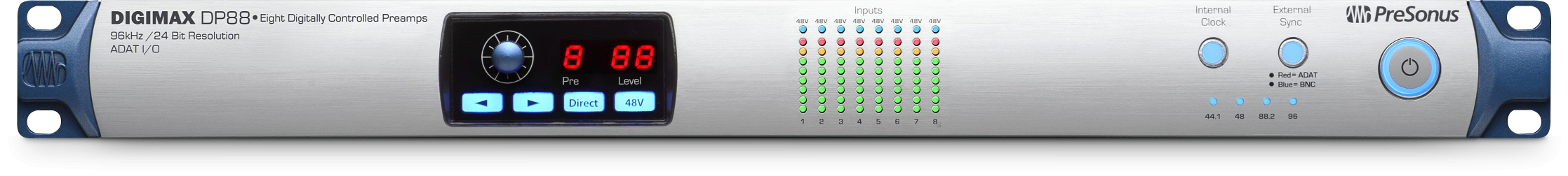 8-Channel A/D/A Converter with Remote Preamps