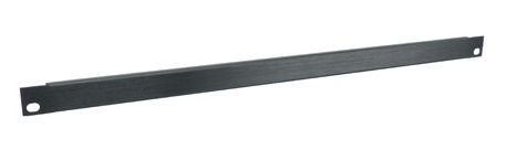 1/2 RU Flanged Aluminum Black Blank Rack Panel