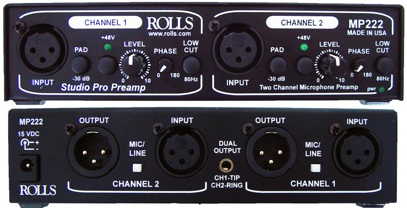 Dual-Channel Studio Microphone Preamp