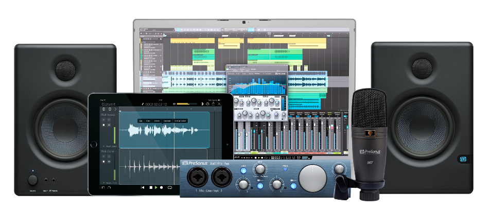 Recording Bundle with AudioBox iTwo, Eris e4.5 Monitors, M7 Microphone, and Studio One 3 Artist DAW