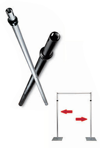 Adjustable 5 ft-to-8 ft Uprights for Pipe & Base 1.0 Systems