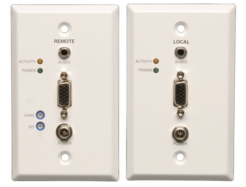 Cat5 / Cat6 Wall Plate VGA Extender Kit with Audio