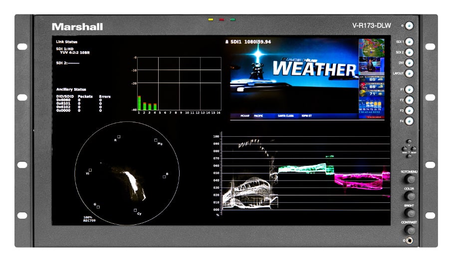17.3" Desktop-Rack Mount Monitor with Digital Analytics