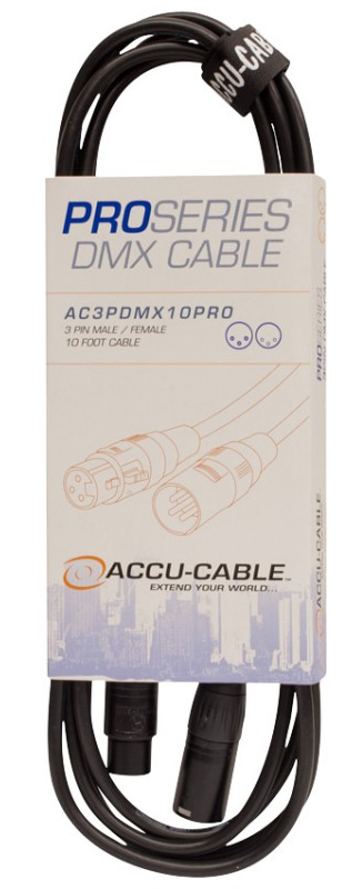 10 ft Pro Series 3-Pin DMX Cable