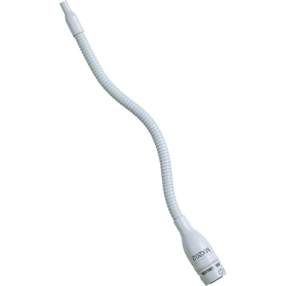 Microflex Cardioid Overhead Mini-Condenser Microphone in White with Plate-Mounted Preamplifier