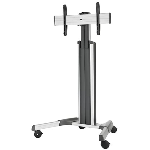 Large FUSION Manual Height Adjustable Mobile Cart, Silver