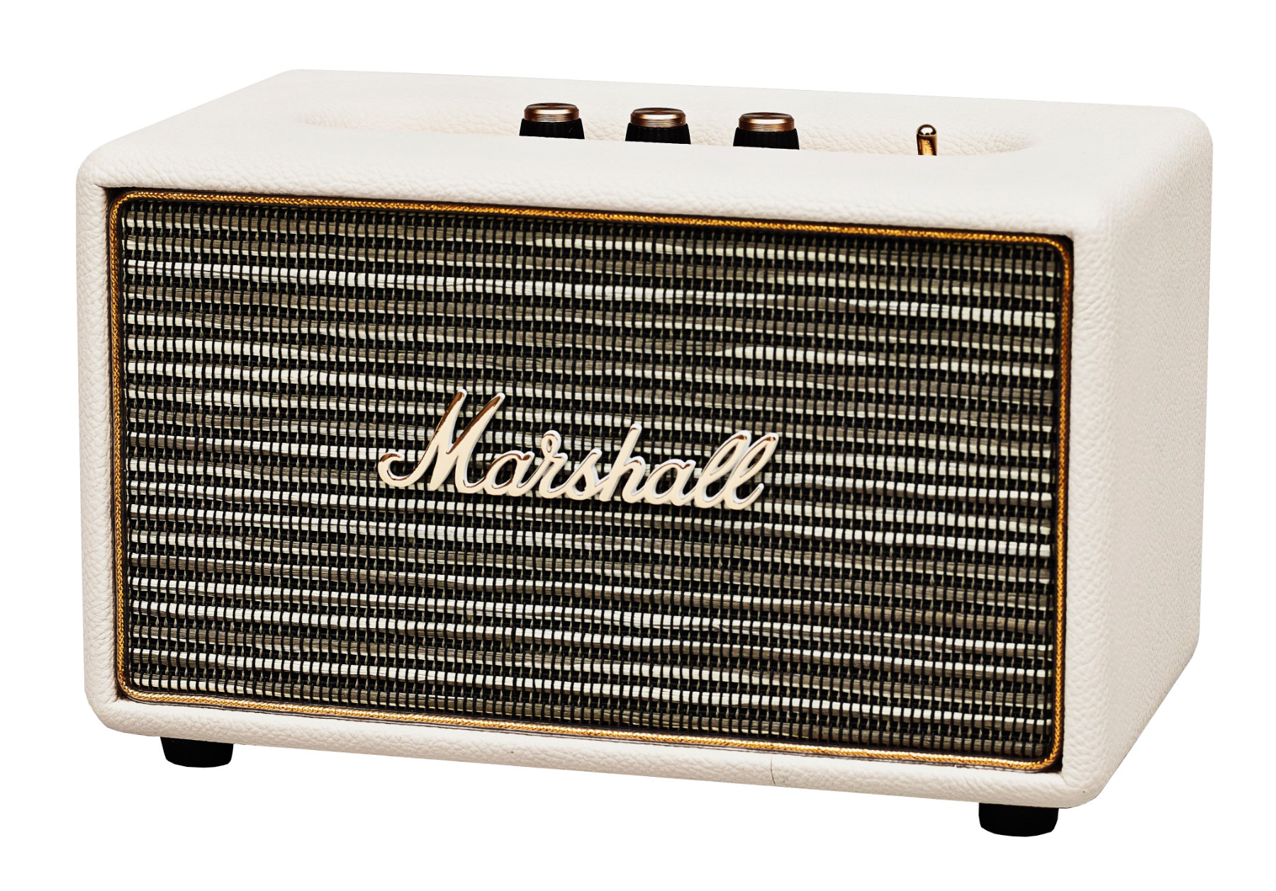 Portable Active Stereo Speaker with Bluetooth Connectivity in Cream