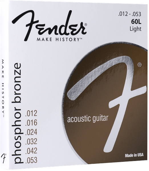 Phosphor Bronze Acoustic Guitar Strings, .012 - .053