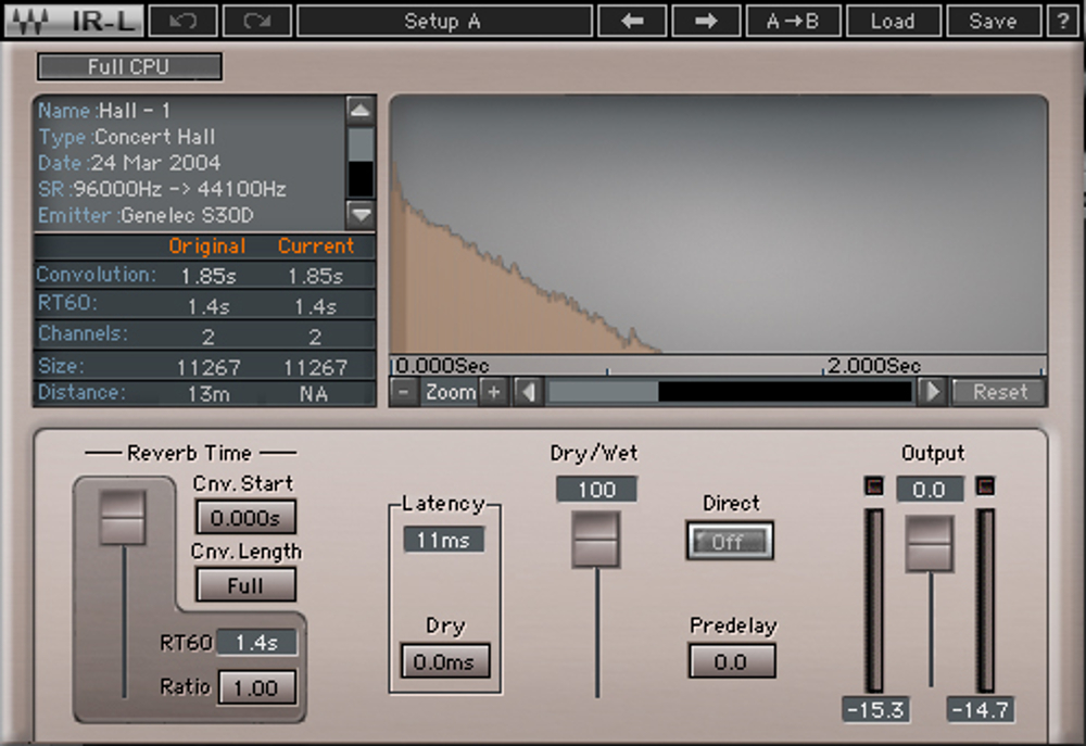 Acoustic Modeled Convolution Reverb Plugin