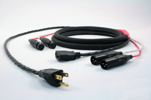 Siamese Twin Audio/Power Cable (Edison Plug/XLR-M/XLR-F to IEC/XLR-F/XLR-M), 200 ft