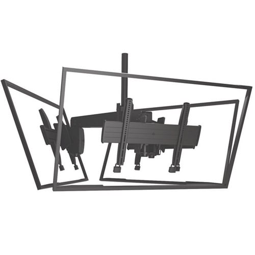FUSION Large Flat Panel Triple Ceiling Mount for 32"-60" Displays in Black