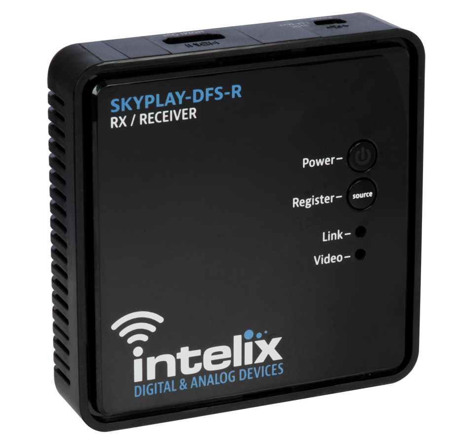 Wireless HDMI Distribution Receiver with Dynamic Frequency Selection