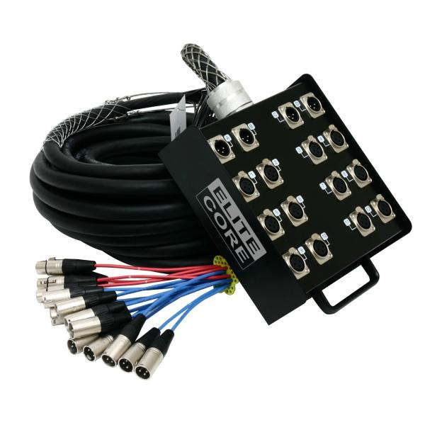 50 ft 12-Channel Stage Snake with 4 XLR Returns