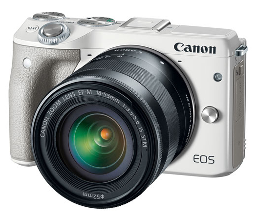 24.2 MP Cam with 18-55mm Lens in White Body