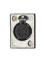 5-Pin XLR Female Rectangular Panel Connector (Nickel)