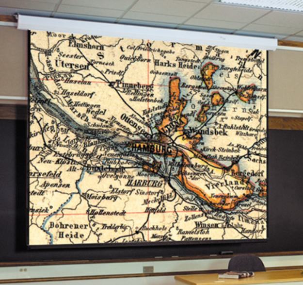 220" HDTV 16:9 Targa Electric Projection Screen with Low Voltage Motor