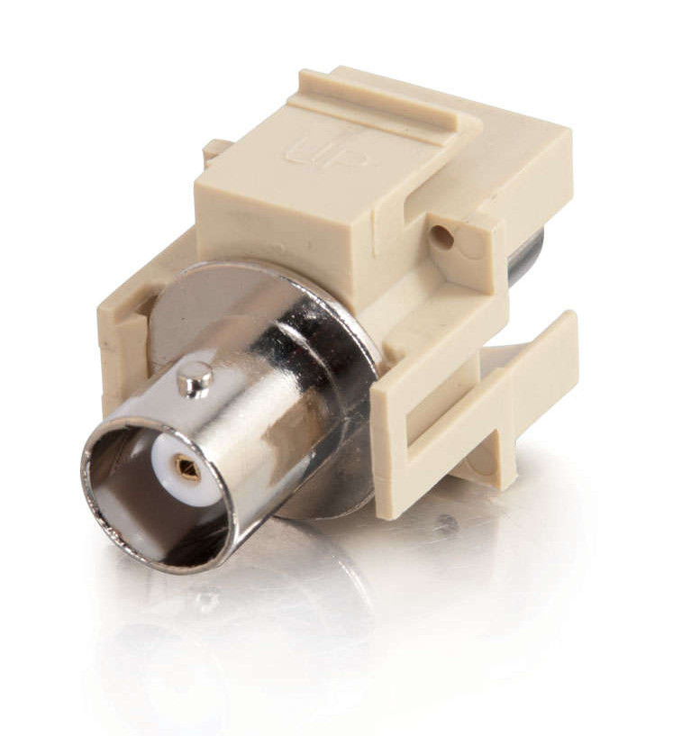 Snap in BNC Keystone Insert Module, Ivory