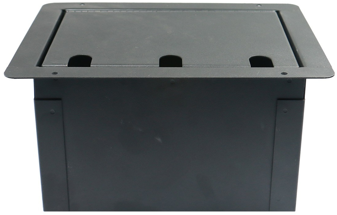 Recessed Floor Box With 6 XLRF + Duplex AC with Back Box