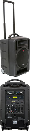 Portable PA System with 2 Wireless HH Transmitters and CD Player