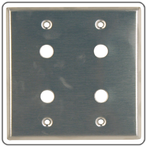 Dual Gang Wall Plate with 6 Cut Outs for D Series Connectors