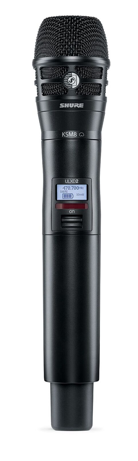 Handheld Transmitter in Black with KSM8 Capsule for ULX-D Wireless Systems, H50 Band (534-598 MHz)
