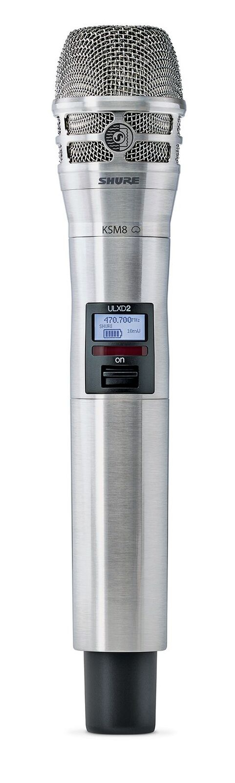 Handheld Transmitter in Brushed Nickel with KSM8 Capsule for ULX-D Wireless Systems, G50 Band (470-534 MHz)