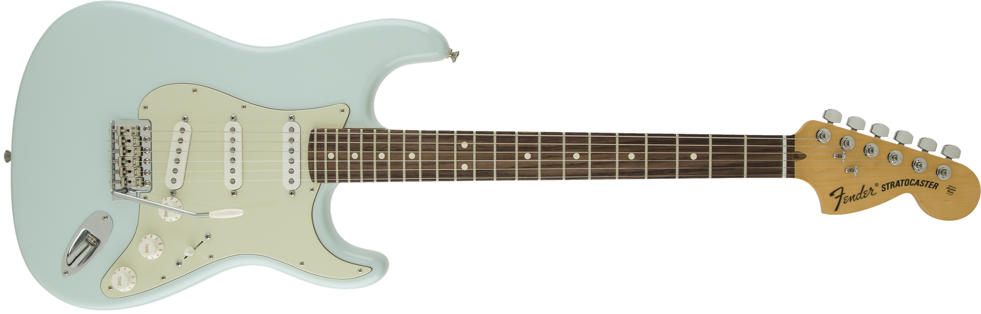 Electric Guitar with SSS Pickup Configuration in Sonic Blue with Rosewood Fingerboard