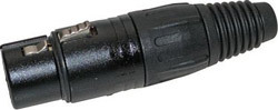 7-Pin Female XLR Cable Connector, Black, Gold Contacts