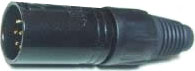 7-pin Male XLR Cable Connector, Black, Gold Contacts