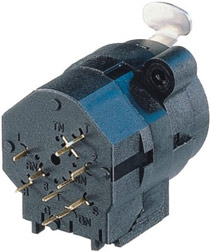 Combo 1/4" - 3-pin XLR Female Receptacle, Stereo Switching Jack, Vertical PCB Mount