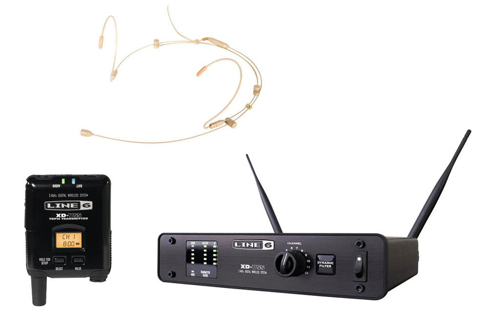 With Bodypack Transmitter and Headset,Tan