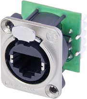RJ45 Ethercon Panel Receptacle, IDC Terminals