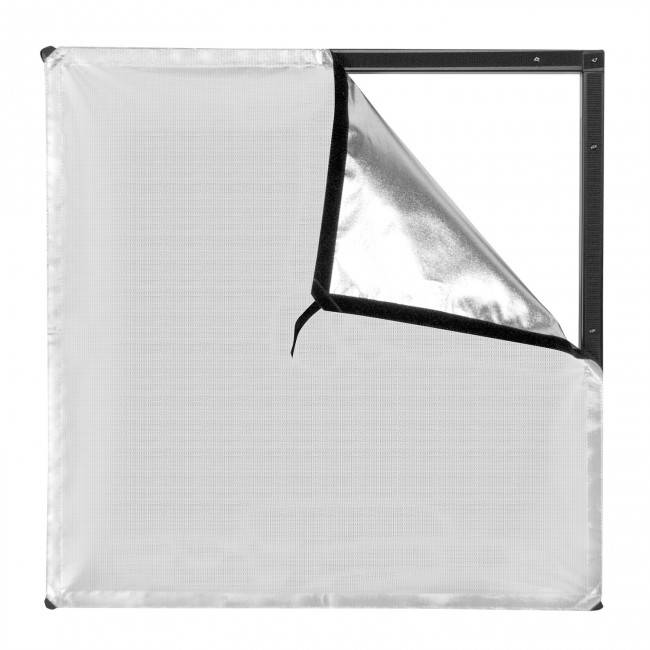 2' x 2' Silver/White Bounce Fabric