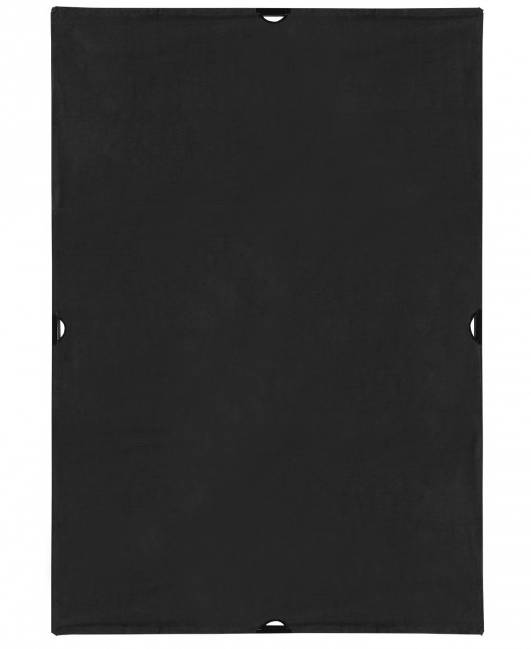 4' x 6' Solid Black Block Fabric