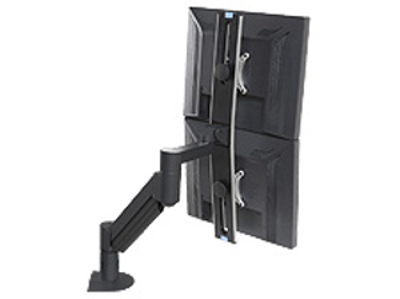 Dual Monitor Arm, Black, for Monitors That Are 9 - 21 lbs