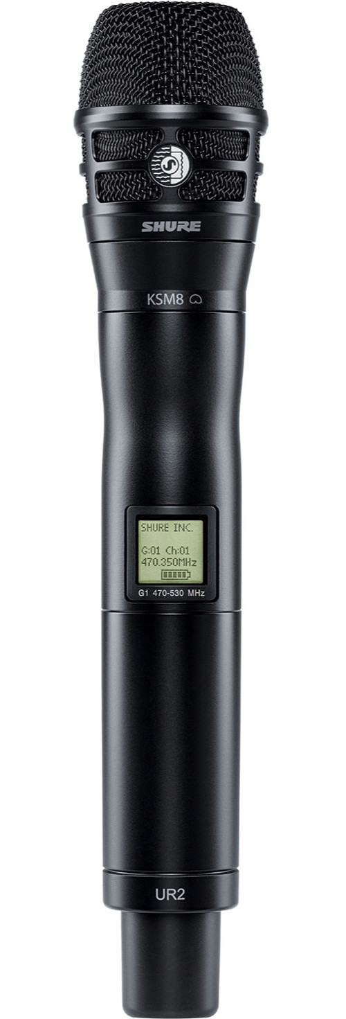 Handheld Wireless Microphone Transmitter, Operates Between 518 to 578 MHz, Black