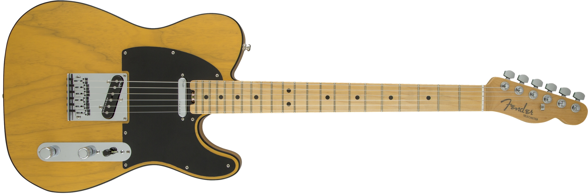 Single Cutaway SS Electric Guitar in Butterscotch Blonde Finish with Ash Body and Maple Fingerboard