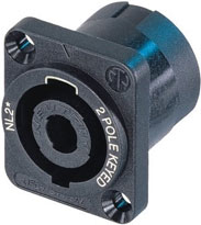 2-Pole Speakon Chassis Connector, Vertical PCB Mount